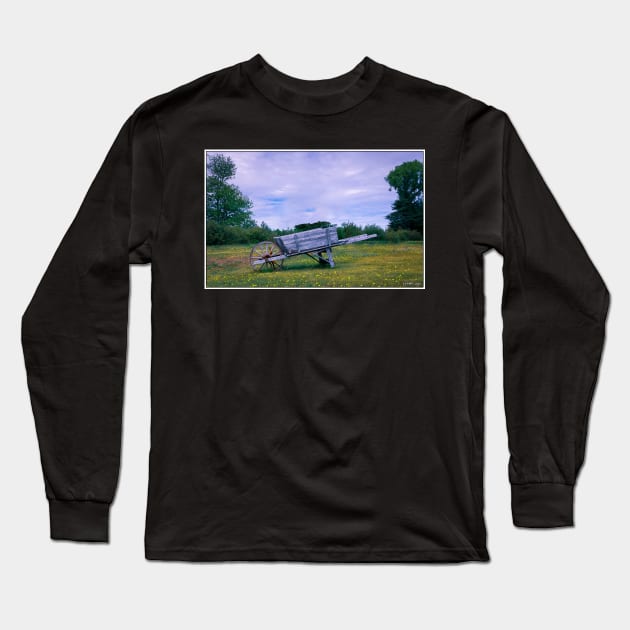 Old Wheelbarrow Long Sleeve T-Shirt by kenmo